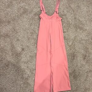 Halara Pink Jumpsuit Wide Leg Strappy Active Dress Pants XS Petite NWT (A/30)